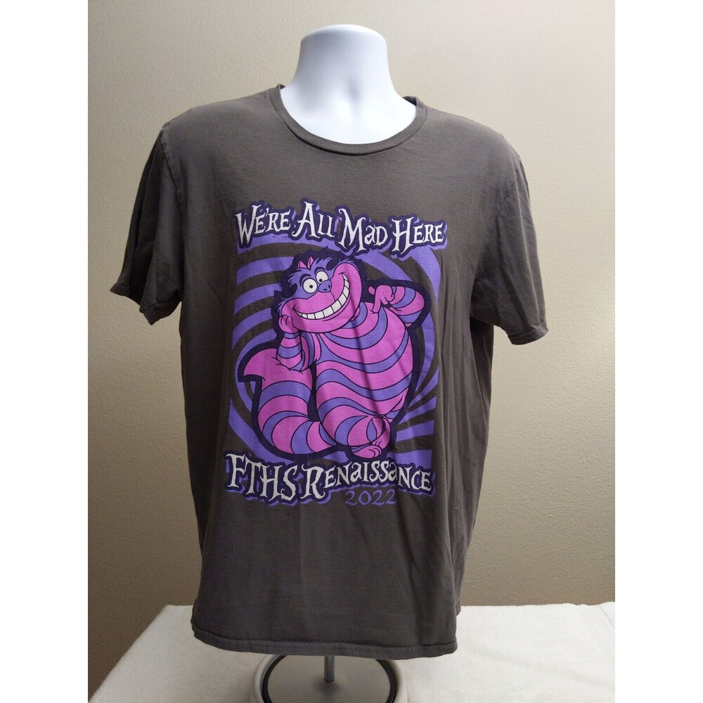 Alice in Wonderland, Men's Shirt Large Gray
